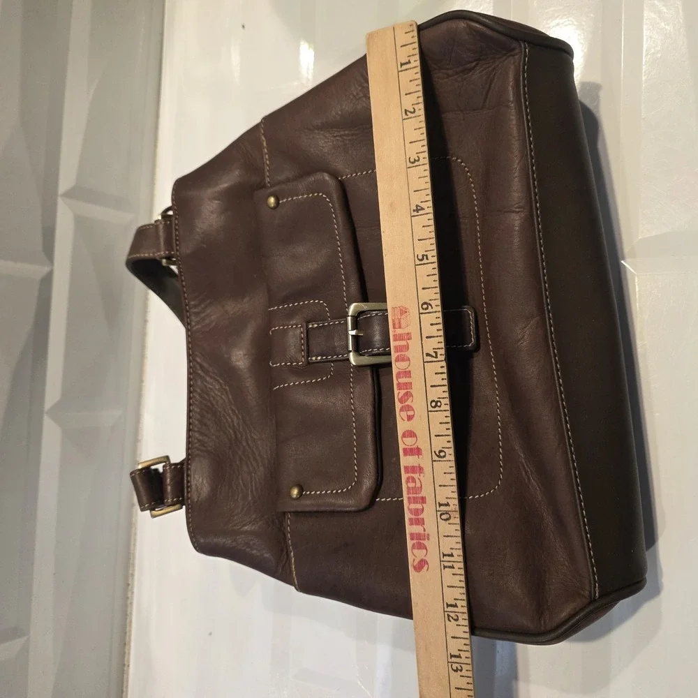 Rolfs Brown Genuine Leather Women's Satchel Handbag Vintage 90's Brand